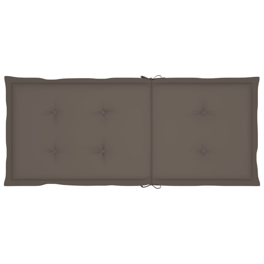 Folding Chairs 2 pcs with Taupe Cushions Solid Teak Wood