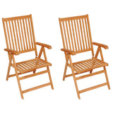 Folding Chairs 2 pcs with Anthracite Cushions Solid Teak Wood