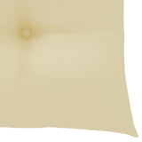 Garden Chairs 2 pcs with Cream White Cushions Solid Teak Wood - Extra Image