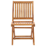 Folding Chairs 2 pcs with Grey Cushions Solid Teak Wood - Top-Down View
