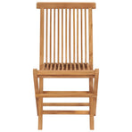 Folding Chairs with Anthracite Cushions 2 pcs Solid Teak Wood