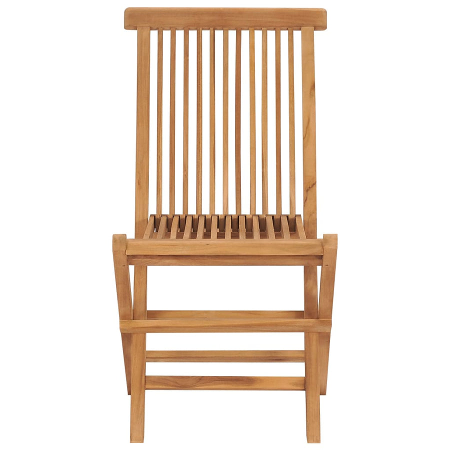 Folding Chairs with Anthracite Cushions 2 pcs Solid Teak Wood