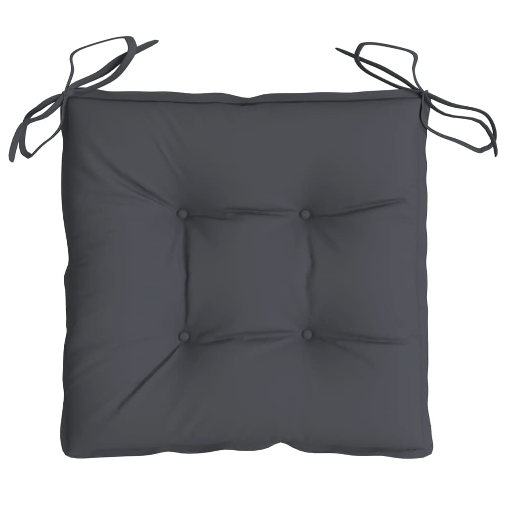 Garden Chairs with Anthracite Cushions 2 pcs Solid Teak Wood