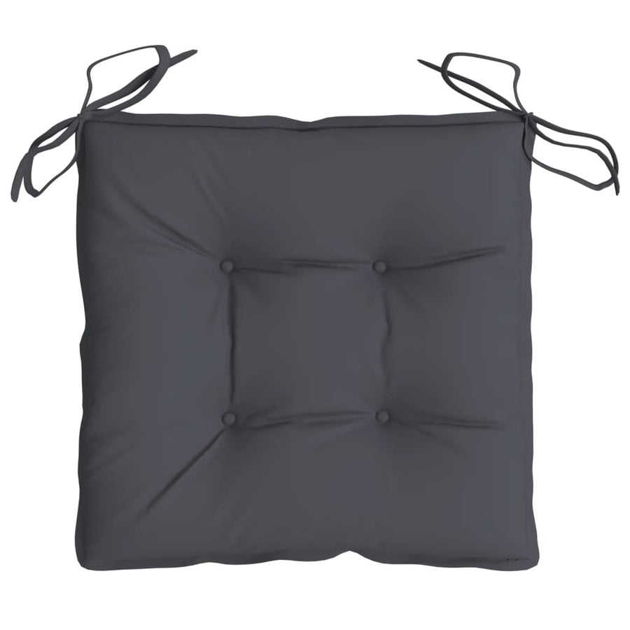 Folding Chairs with Anthracite Cushions 2 pcs Solid Teak Wood