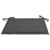 Garden Chairs with Anthracite Cushions 3 pcs Solid Teak Wood - Low Angle