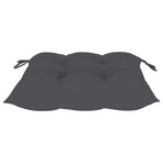 Folding Chairs with Anthracite Cushions 3 pcs Solid Teak Wood