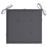 Garden Chairs with Anthracite Cushions 6 pcs Solid Teak Wood - Extra Image