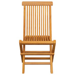 Folding Chairs with Anthracite Cushions 4 pcs Solid Teak Wood