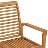 Garden Bench with Black Cushion 112 cm Solid Teak Wood - 45-Degree Angle