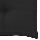 Garden Bench with Black Cushion 112 cm Solid Teak Wood - Extra Image
