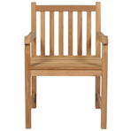 Garden Chairs 2 pcs with Red Cushions Solid Teak Wood