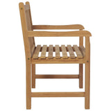 Garden Chairs 2 pcs with Anthracite Cushions Solid Teak Wood - Rear View