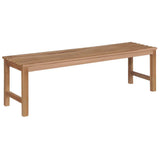 Garden Bench with Grey Cushion 150 cm Solid Teak Wood