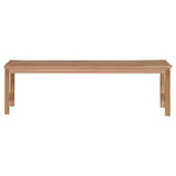 Garden Bench with Cream Cushion 150 cm Solid Teak Wood - Side View