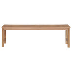 Garden Bench with Black Cushion 150 cm Solid Teak Wood