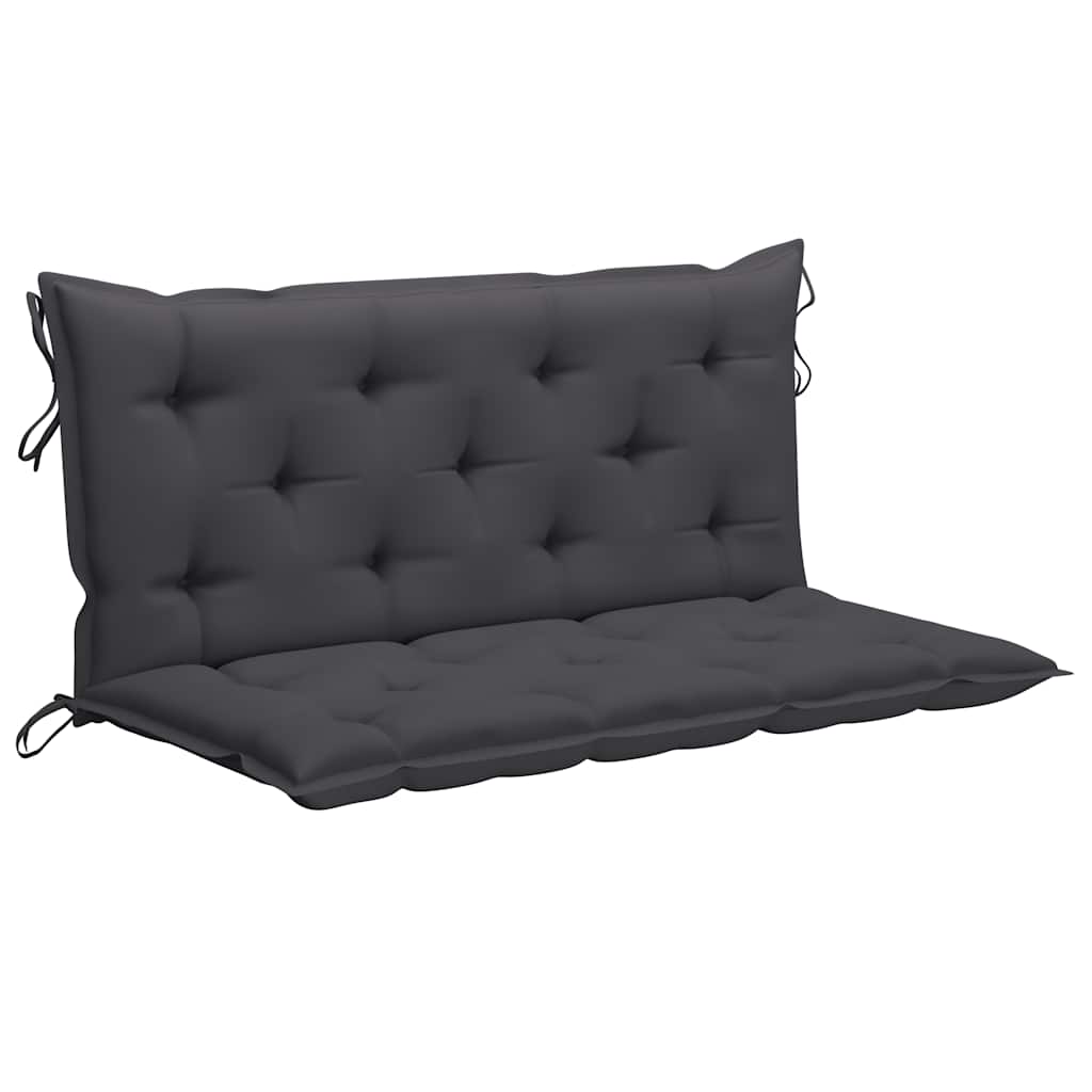 Swing Bench with Anthracite Cushion 120 cm Solid Teak Wood