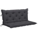 Swing Bench with Anthracite Cushion 120 cm Solid Teak Wood