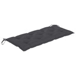 Swing Bench with Anthracite Cushion 120 cm Solid Teak Wood