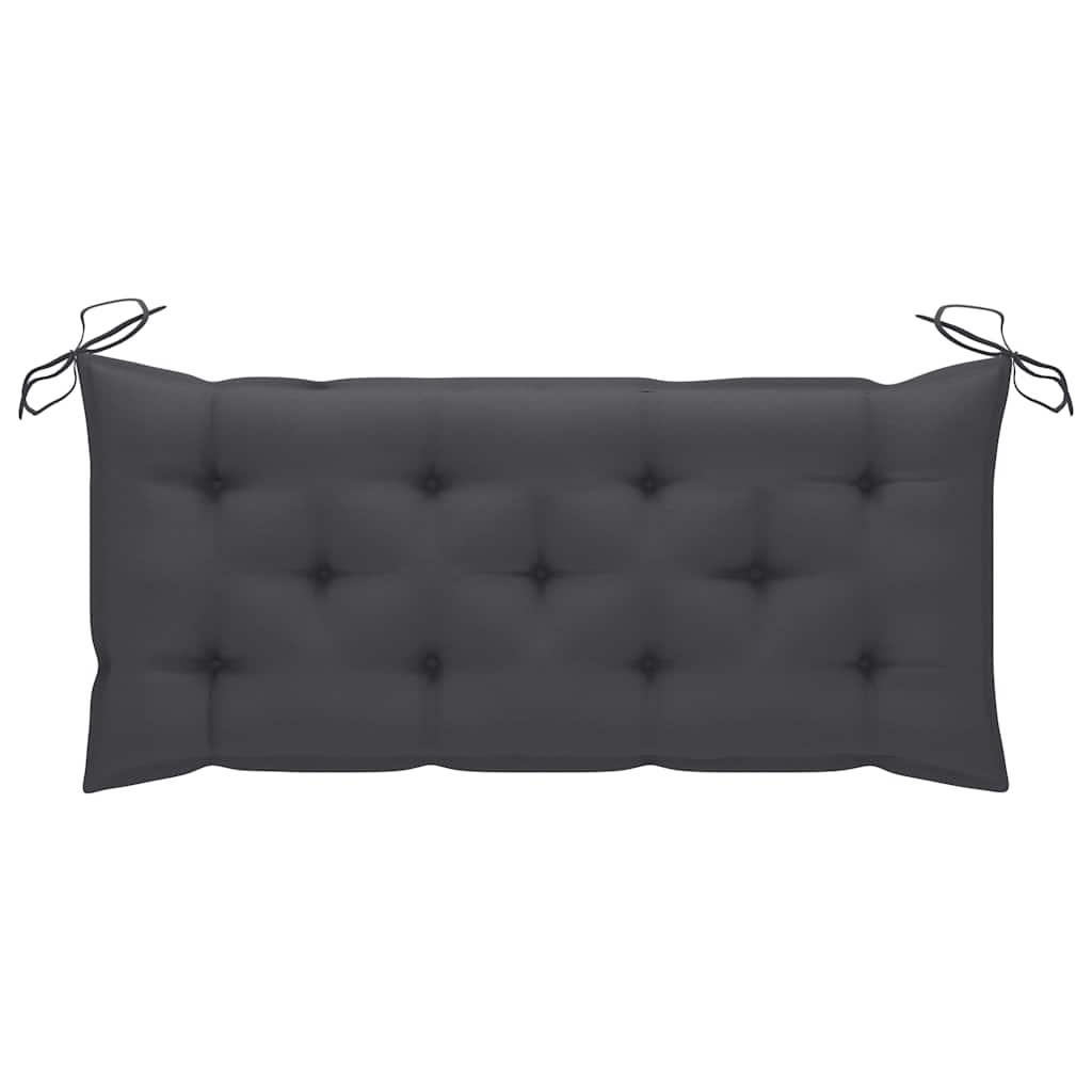 Swing Bench with Anthracite Cushion 120 cm Solid Teak Wood