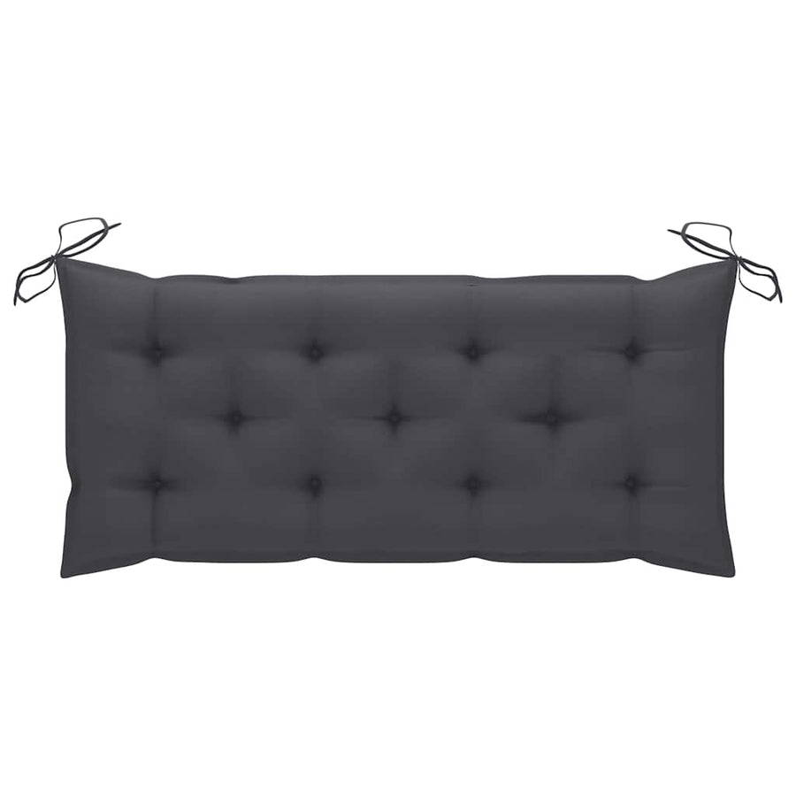 Swing Bench with Anthracite Cushion 120 cm Solid Teak Wood