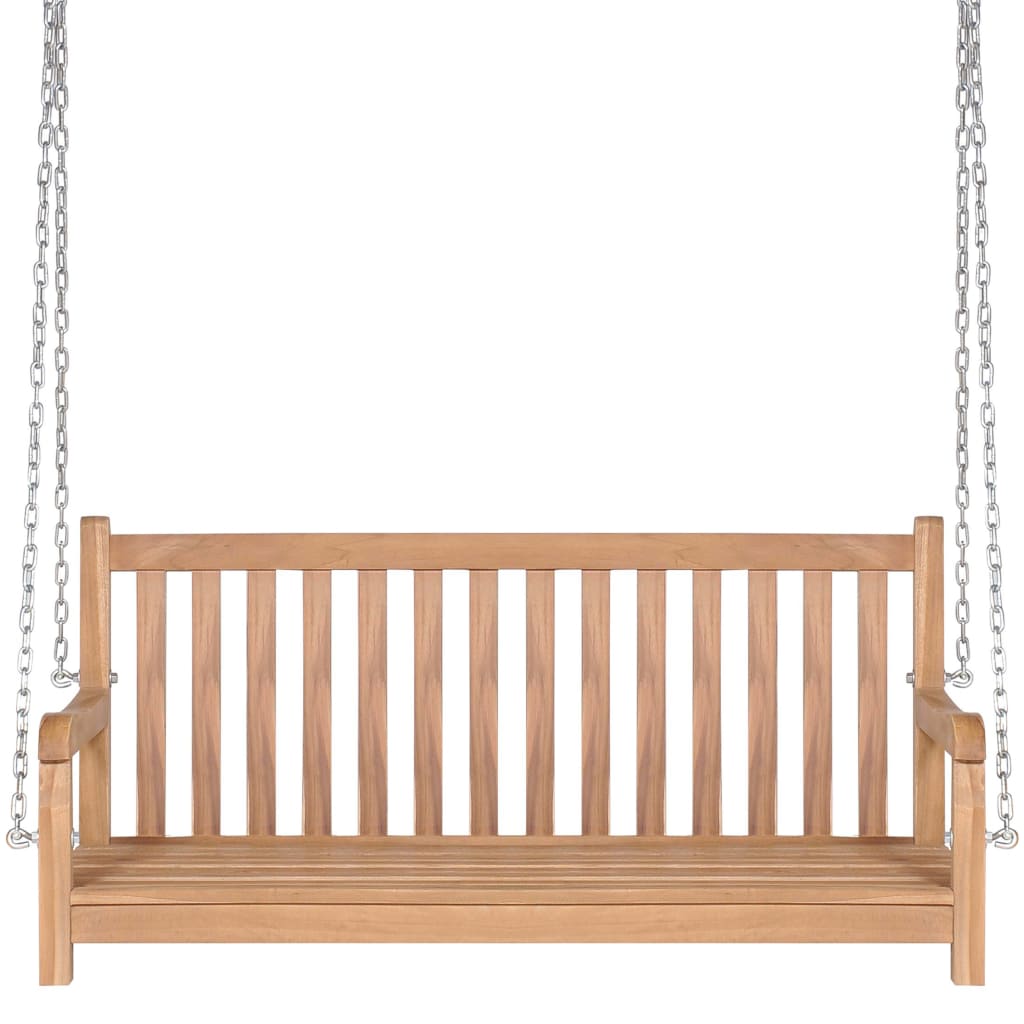 Swing Bench with Anthracite Cushion 120 cm Solid Teak Wood