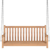 Swing Bench with Anthracite Cushion 120 cm Solid Teak Wood - Low Angle