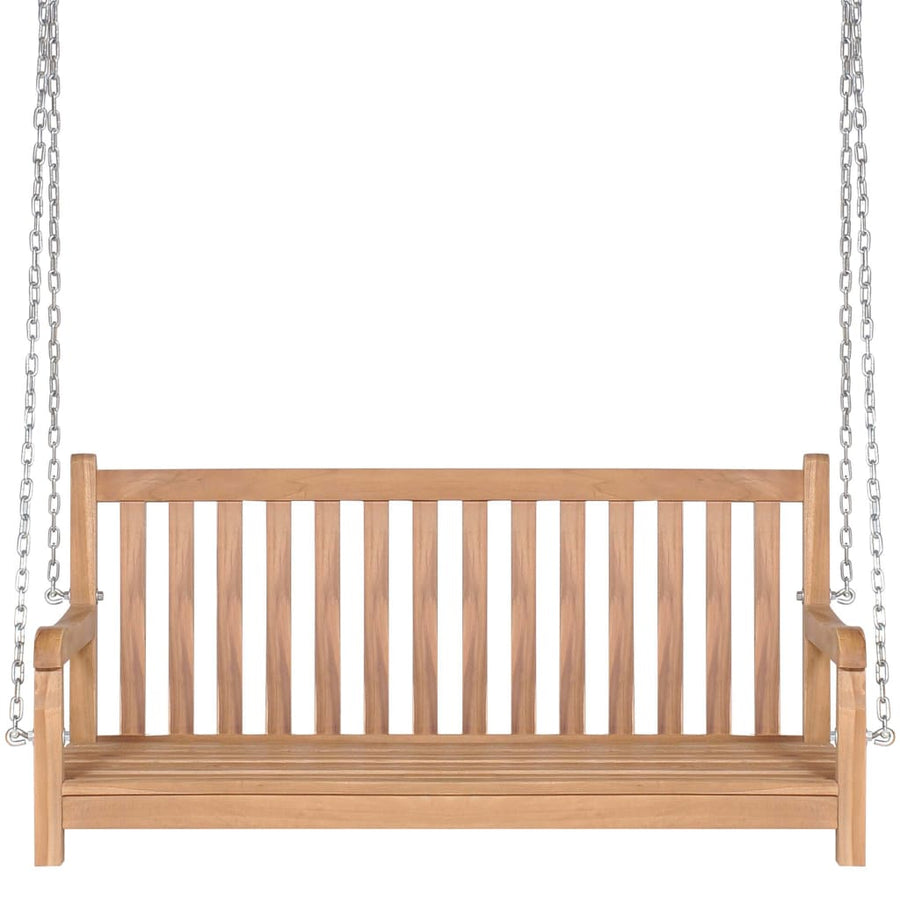 Swing Bench with Anthracite Cushion 120 cm Solid Teak Wood