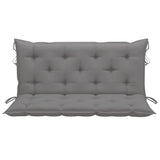 Swing Bench with Grey Cushion 120 cm Solid Teak Wood