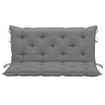 Swing Bench with Grey Cushion 120 cm Solid Teak Wood