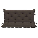 Swing Bench with Taupe Cushion 120 cm Solid Teak Wood