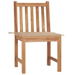 Garden Chairs 2 pcs with Cushions Solid Teak Wood
