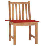 Garden Chairs 2 pcs with Cushions Solid Teak Wood