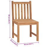 Garden Chairs 2 pcs with Cushions Solid Teak Wood - Extra Image
