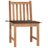 Garden Chairs 2 pcs with Cushions Solid Teak Wood