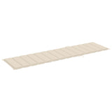 Sun Lounger with Cream Cushion Solid Teak Wood - Extra Image