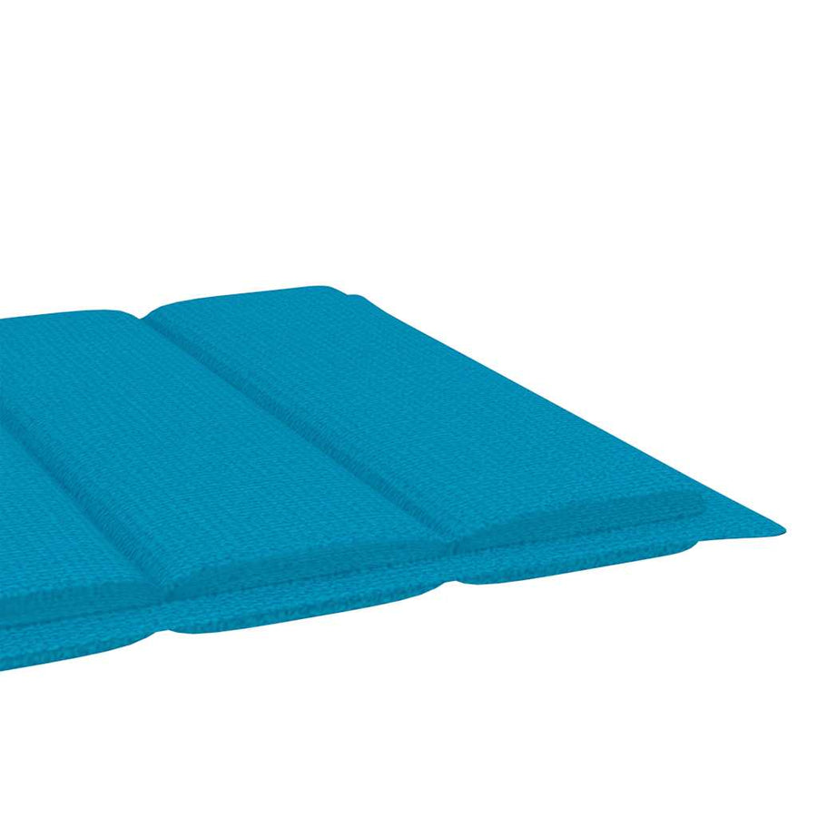 Sun Lounger with Blue Cushion Solid Teak Wood