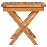 Sun Lounger with Table and Cushion Solid Teak Wood - Close-Up Angle