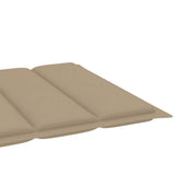 Sun Lounger with Table and Cushion Solid Teak Wood - Extra Image