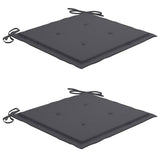 3 Piece Folding Outdoor Dining Set with Cushion Solid Wood Teak - Close-Up Angle