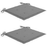 3 Piece Folding Outdoor Dining Set with Cushion Solid Wood Teak - Close-Up Angle