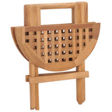 3 Piece Folding Outdoor Dining Set with Cushion Solid Wood Teak - Close-Up Angle