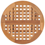 3 Piece Folding Outdoor Dining Set with Cushion Solid Wood Teak - Low Angle