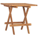 3 Piece Folding Outdoor Dining Set with Cushion Solid Wood Teak - Top-Down View