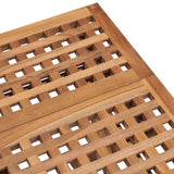 3 Piece Folding Outdoor Dining Set with Cushion Solid Wood Teak - Rear View