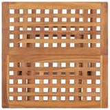 3 Piece Folding Outdoor Dining Set with Cushion Solid Wood Teak - Close-Up Angle