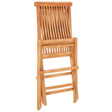 3 Piece Bistro Set with Grey Cushions Solid Teak Wood