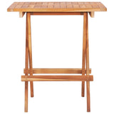 3 Piece Bistro Set with Anthracite Cushions Solid Teak Wood - Low Angle