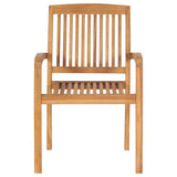 Garden Chairs 2 pcs with Anthracite Cushions Solid Teak Wood - Rear View