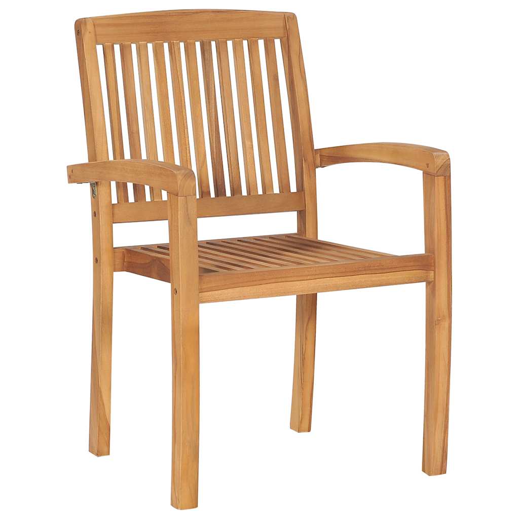 Garden Chairs 2 pcs with Beige Cushions Solid Teak Wood