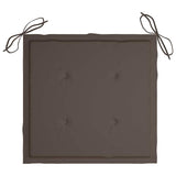Garden Chairs 2 pcs with Taupe Cushions Solid Teak Wood